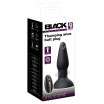 Черная анальная вибропробка с пульсацией в нижней части Thumping Anus Butt Plug - 15 см.