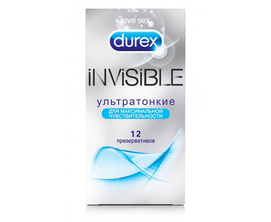 Ультратонкие презервативы Durex Invisible - 12 шт.