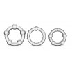 Набор из 3 прозрачных эрекционных колец Stay Hard Beaded Cockrings
