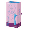 Голубой гибкий вибромассажер Satisfyer G-Spot Flex 4+ - 19 см.