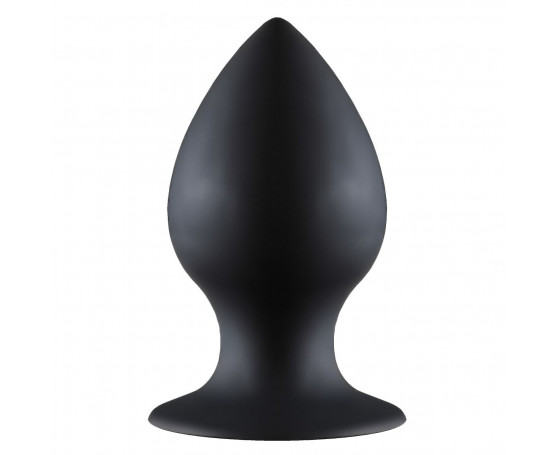 Чёрная анальная пробка Thick Anal Plug Medium - 9,5 см.