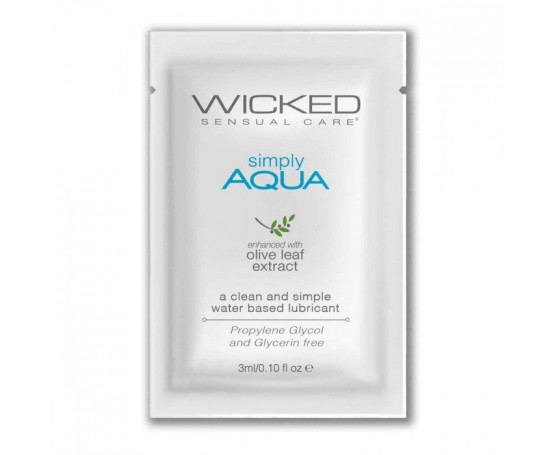 Легкий лубрикант на водной основе Wicked Simply AQUA - 3 мл.