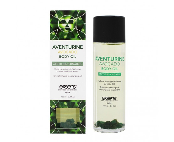 Органическое массажное масло AVENTURINE AVOCADO - 100 мл.