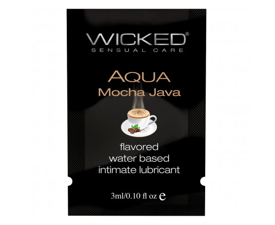 Лубрикант со вкусом кофе мокко Wicked Aqua Mocha Java - 3 мл.