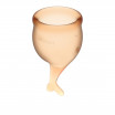 Набор оранжевых менструальных чаш Feel secure Menstrual Cup