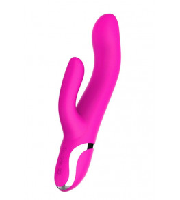 Розовый вибратор-кролик NAGHI NO.43 RECHARGEABLE DUO VIBRATOR - 23 см.
