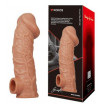 Телесная насадка на фаллос с фиксацией мошонки Cock Sleeve 001 Size M - 15,6 см.