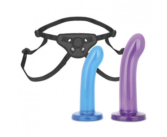 Страпон унисекс Beginners Strap-On с 2 насадками - 15 и 13 см.