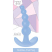 Голубая анальная пробка Bubbles Anal Plug - 11,5 см.