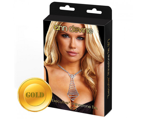 Галстук из золотистых кристаллов EXECUTIVE Rhinestone Tie