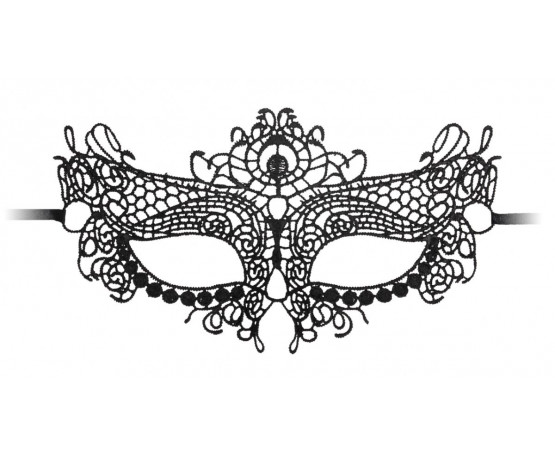 Черная кружевная маска на глаза Queen Black Lace Mask