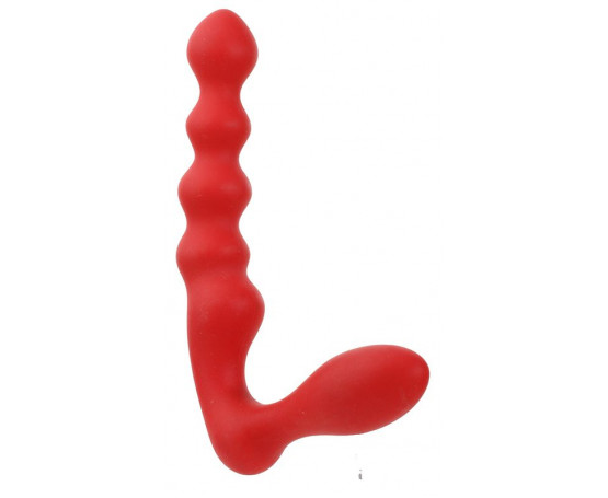 Красный силиконовый стимулятор PURRFECT SILICONE - 19 см.