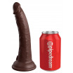 Коричневый фаллоимитатор 7  Silicone Dual Density Cock - 21 см.