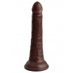 Коричневый фаллоимитатор 7  Silicone Dual Density Cock - 21 см.