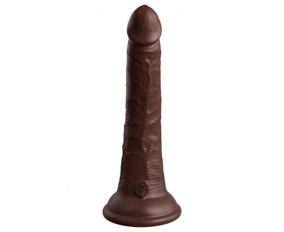 Коричневый фаллоимитатор 7  Silicone Dual Density Cock - 21 см.