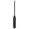 Черный уретральный виброплаг Silicone Vibrating Urethral Dilator - 21 см.