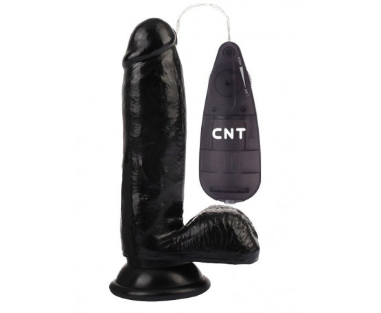 Черный реалистичный вибратор 6.7 Stud Realistic Dildo - 17,5 см.