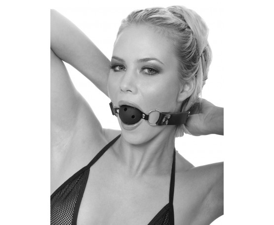 Черный кляп с дырочками Breathable Ball Gag