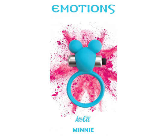 Голубое эрекционное виброколечко Emotions Minnie Breeze