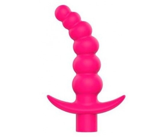 Розовая вибрирующая анальная елочка Sweet Toys - 10,8 см.