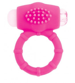 Розовое эрекционное виброкольцо A-toys