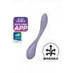 Сиреневый гибкий вибратор Satisfyer G-Spot Flex 5+ - 19,6 см.