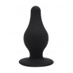 Черный анальный стимулятор DUAL DENSITY PLEASURE PLUG S - 7,2 см.