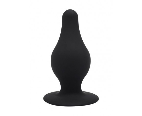 Черный анальный стимулятор DUAL DENSITY PLEASURE PLUG S - 7,2 см.