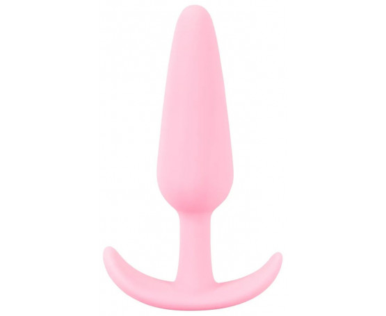 Розовая анальная втулка Mini Butt Plug - 8,4 см.