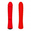 Красный вибромассажер 5  Silicone Wild Passion - 19,1 см.