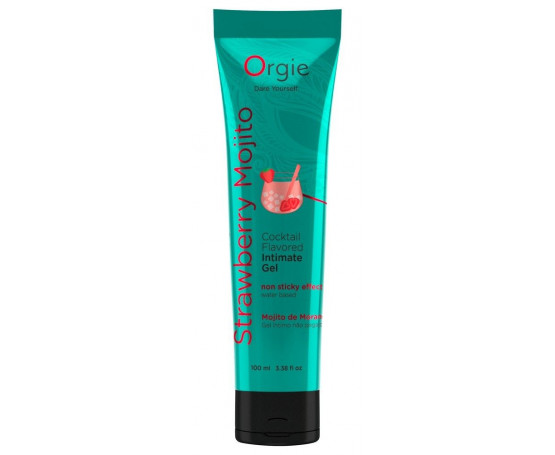 Съедобный интимный гель Orgie Lube Tube Cocktail Strawberry Mojito - 100 мл.