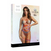 Боди с гартерами и наклейками на грудь Open-cup Strappy Teddy   Dazzling Sticker