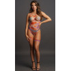 Боди с гартерами и наклейками на грудь Open-cup Strappy Teddy   Dazzling Sticker
