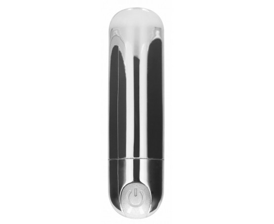 Серебристая перезаряжаемая вибропуля 7 Speed Rechargeable Bullet - 7,7 см.