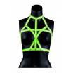 Портупея Bra Harness с неоновым эффектом - размер S-M