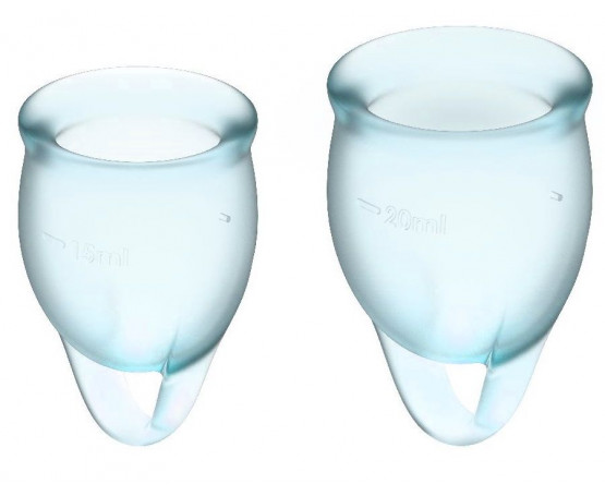 Набор голубых менструальных чаш Feel confident Menstrual Cup