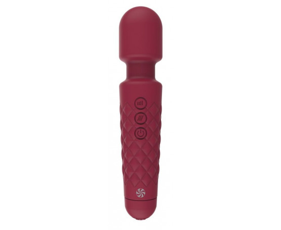 Красный вибромассажер Dashing Wand - 21 см.