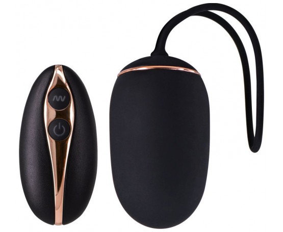 Черное виброяйцо с пультом ДУ LUXURY POWER REMOTE BULLET