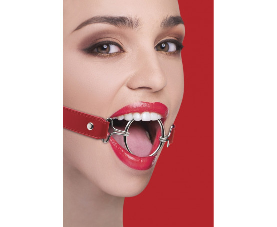 Расширяющий кляп Ring Gag XL с красными ремешками