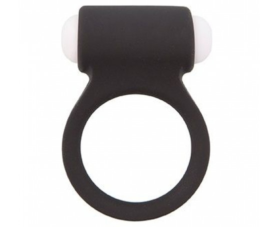 Чёрное эрекционное виброкольцо LIT-UP SILICONE STIMU RING 3 BLACK