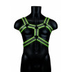 Стильная портупея Body Harness с неоновым эффектом - размер L-XL
