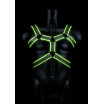 Стильная портупея Body Harness с неоновым эффектом - размер L-XL