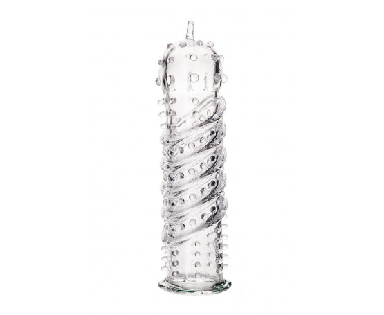 Прозрачная насадка на пенис TOYFA A-Toys - 15,5 см.