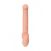 Телесный безремневой страпон Silicone Bendable Strap-On - size M