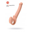 Телесный безремневой страпон Silicone Bendable Strap-On - size M