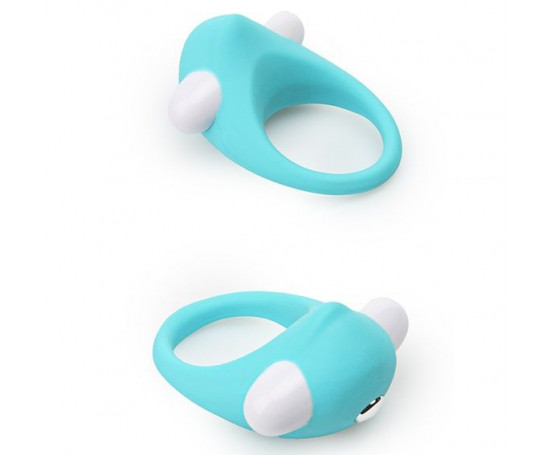 Голубое эрекционное кольцо LIT-UP SILICONE STIMU RING 6