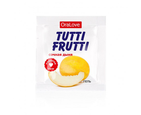 Саше гель-смазки Tutti-frutti со вкусом сочной дыни - 4 гр.