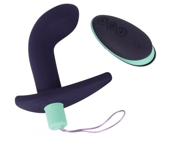 Темно-фиолетовый вибростимулятор простаты с пультом ДУ Remote Controlled Prostate Plug