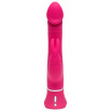 Розовый вибратор-кролик Realistic Dual Density Rechargeable Rabbit Vibrator - 25,5 см.