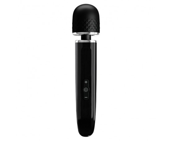 Черный вибратор-жезл Charming Massager Plus - 29 см.